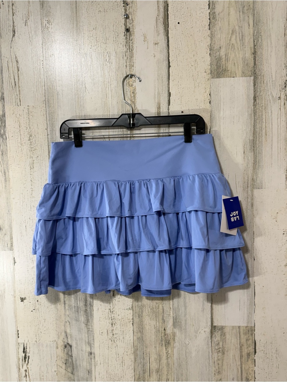 JoyLab Periwinkle Tiered Ruffle Mini Skirt Skort Tennis PickleBall Beach Cruise